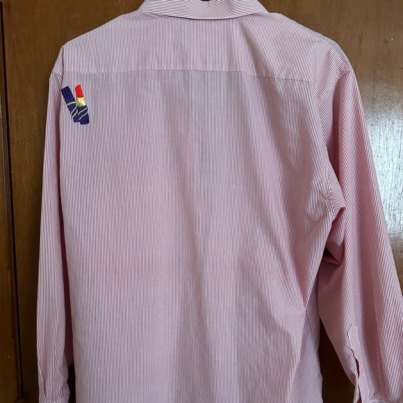 Red Hat Lady Striped Button Down - Picture 6 of 8
